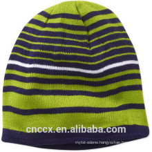 15STC4007 striped cashmere beanie hat